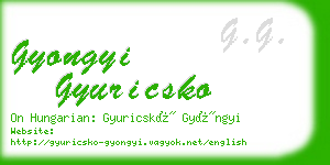 gyongyi gyuricsko business card